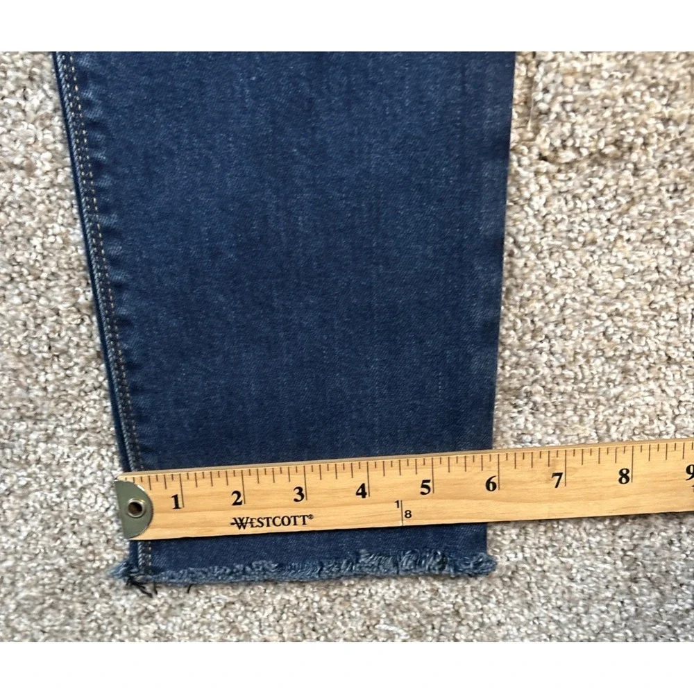 Hudson Jeans‎ Women 25 Dark Wash Collin Skinny Stretch Denim Low Rise Raw Hem - Picture 10 of 14